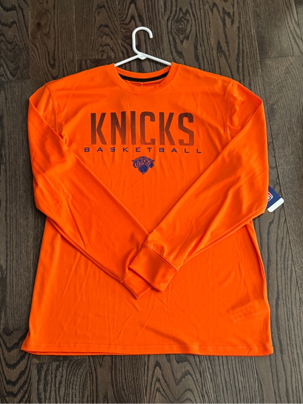 Orange New York Knicks long sleeve shirt BRAND NEW SIZE XL #NBA #basketball